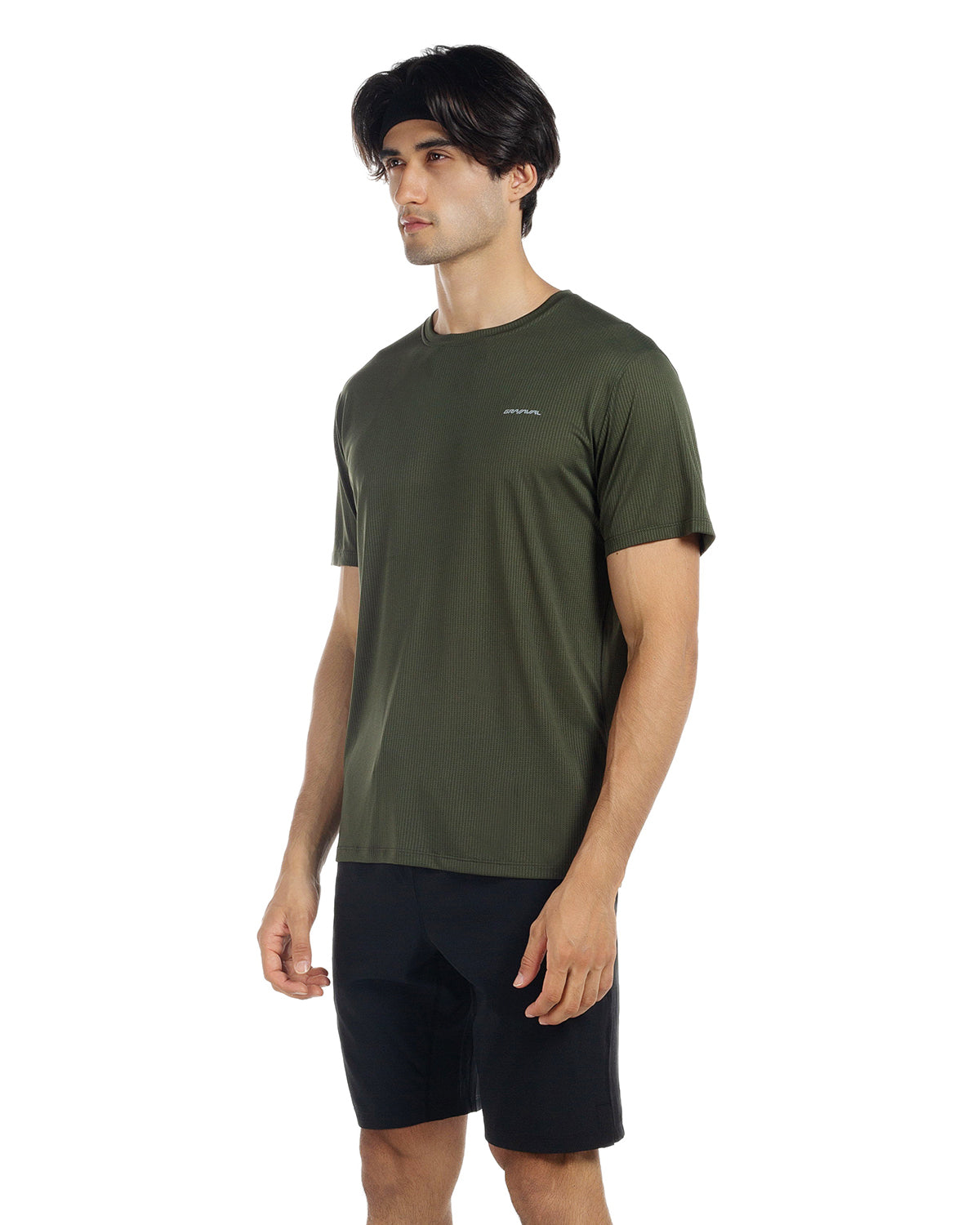 Men's Crew T-Shirt, Light Weight Dry-Fit Moisture Wicking Active Athletic Performance Green
